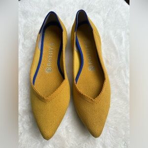 ROTHYS THE POINT WOMEN'S MARIGOLD FLATS SHOES SIZE 8- EUC